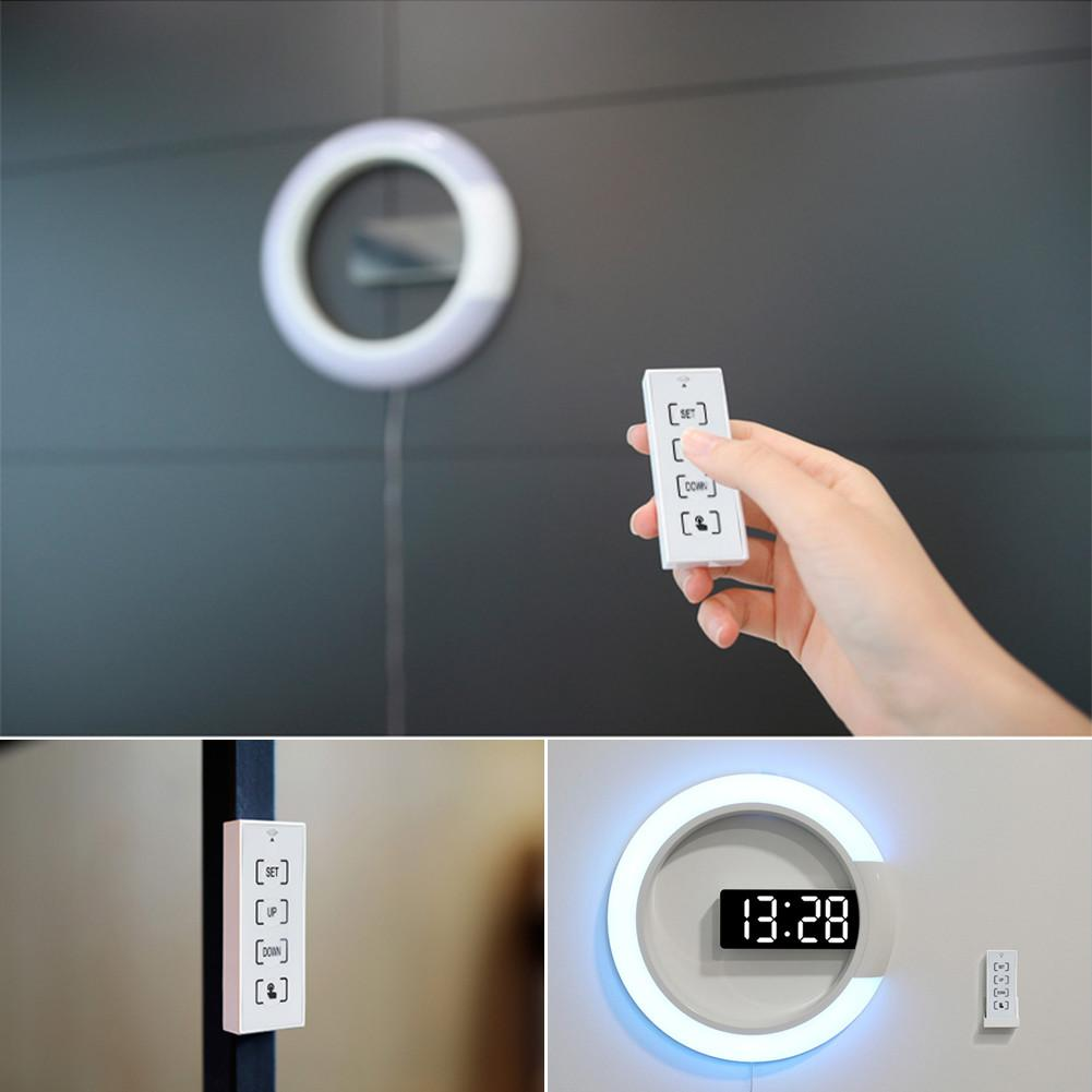 Horloge Murale LED Moderne avec Éclairage Annulaire 4