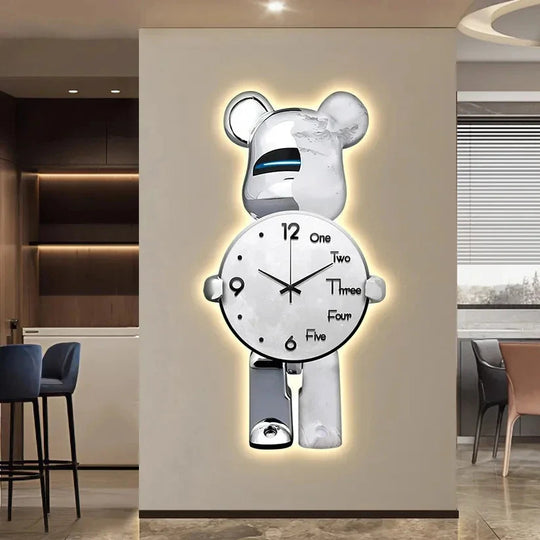 Horloge Murale LED Ours Lumineux 10