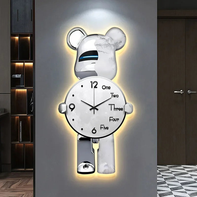 Horloge Murale LED Ours Lumineux 2