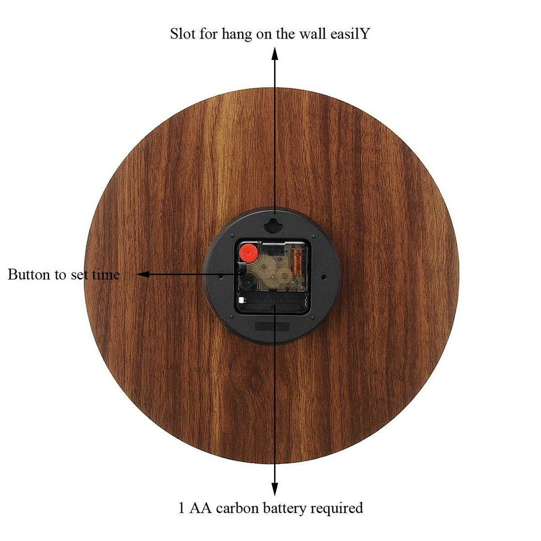 Horloge Murale Lumineuse en Bois 4