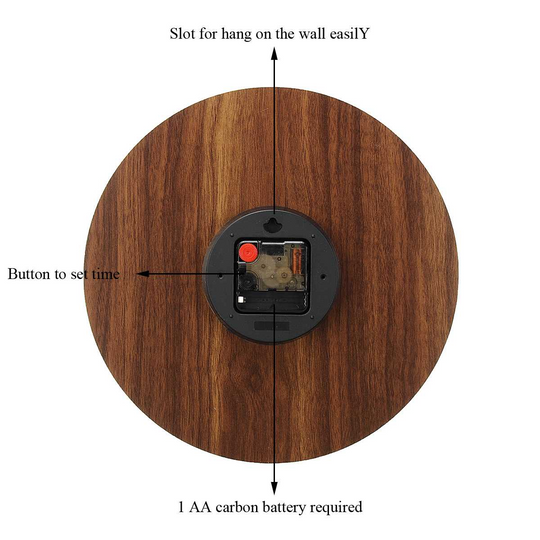 Horloge Murale Lumineuse en Bois 4