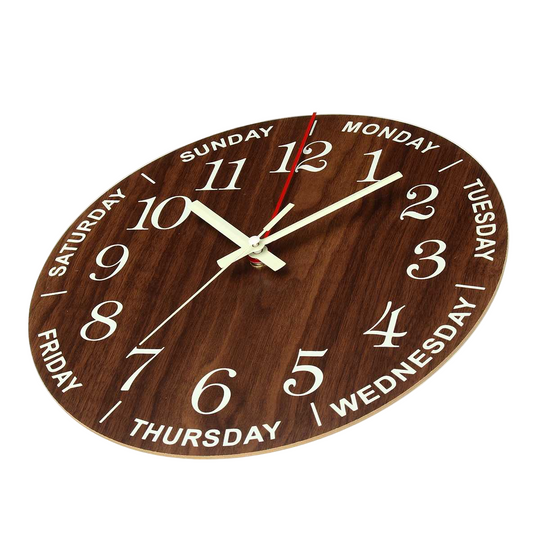 Horloge Murale Lumineuse en Bois 5