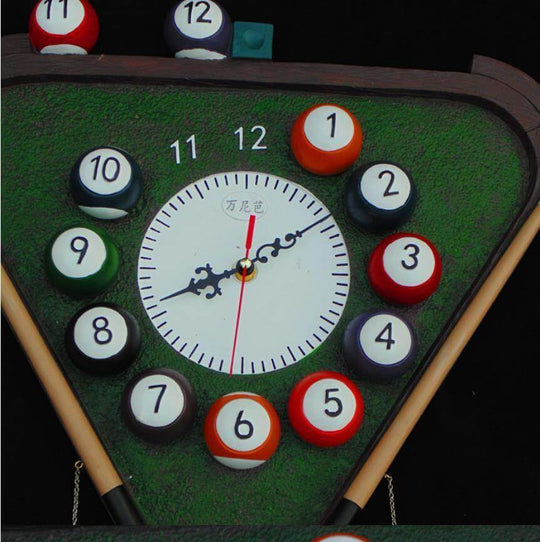 Horloge Murale Moderne de Billard pour Salle de Jeux 2
