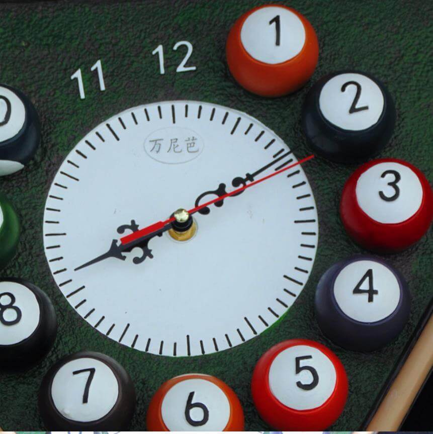 Horloge Murale Moderne de Billard pour Salle de Jeux 4