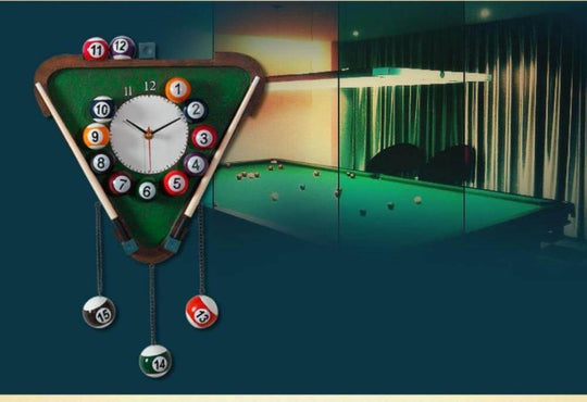 Horloge Murale Moderne de Billard pour Salle de Jeux 6