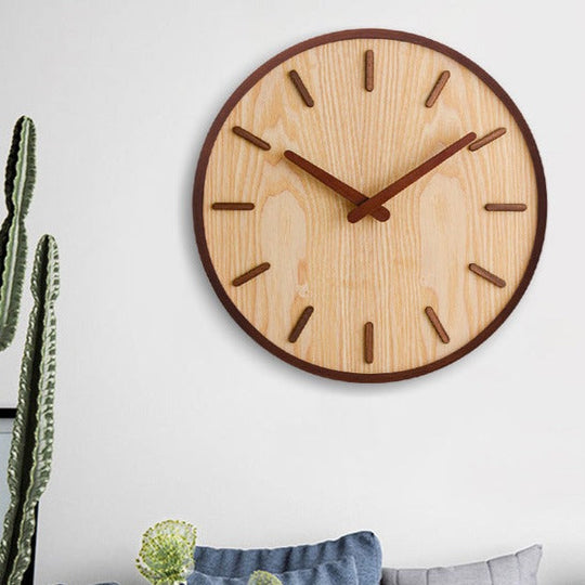 Horloge Murale Moderne en Bois de Noyer 3