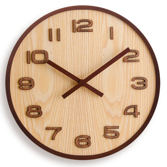 Horloge Murale Moderne en Bois de Noyer 4