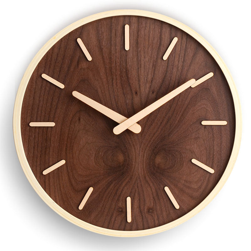 Horloge Murale Moderne en Bois de Noyer 5