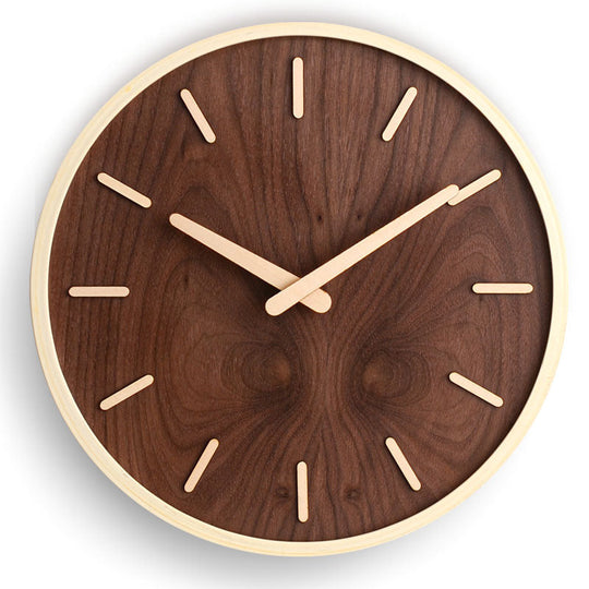 Horloge Murale Moderne en Bois de Noyer 5
