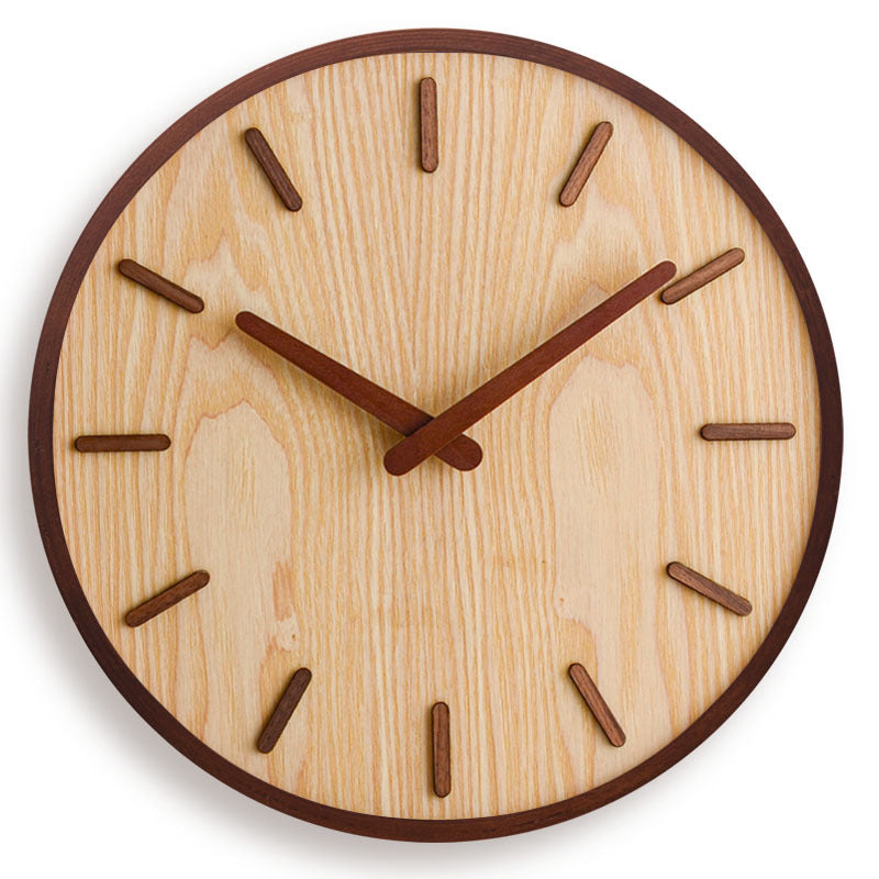 Horloge Murale Moderne en Bois de Noyer 6