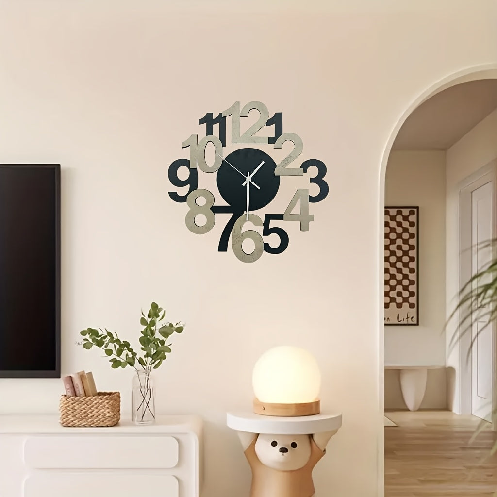 Horloge Murale Moderne en Métal Design Asymétrique 5