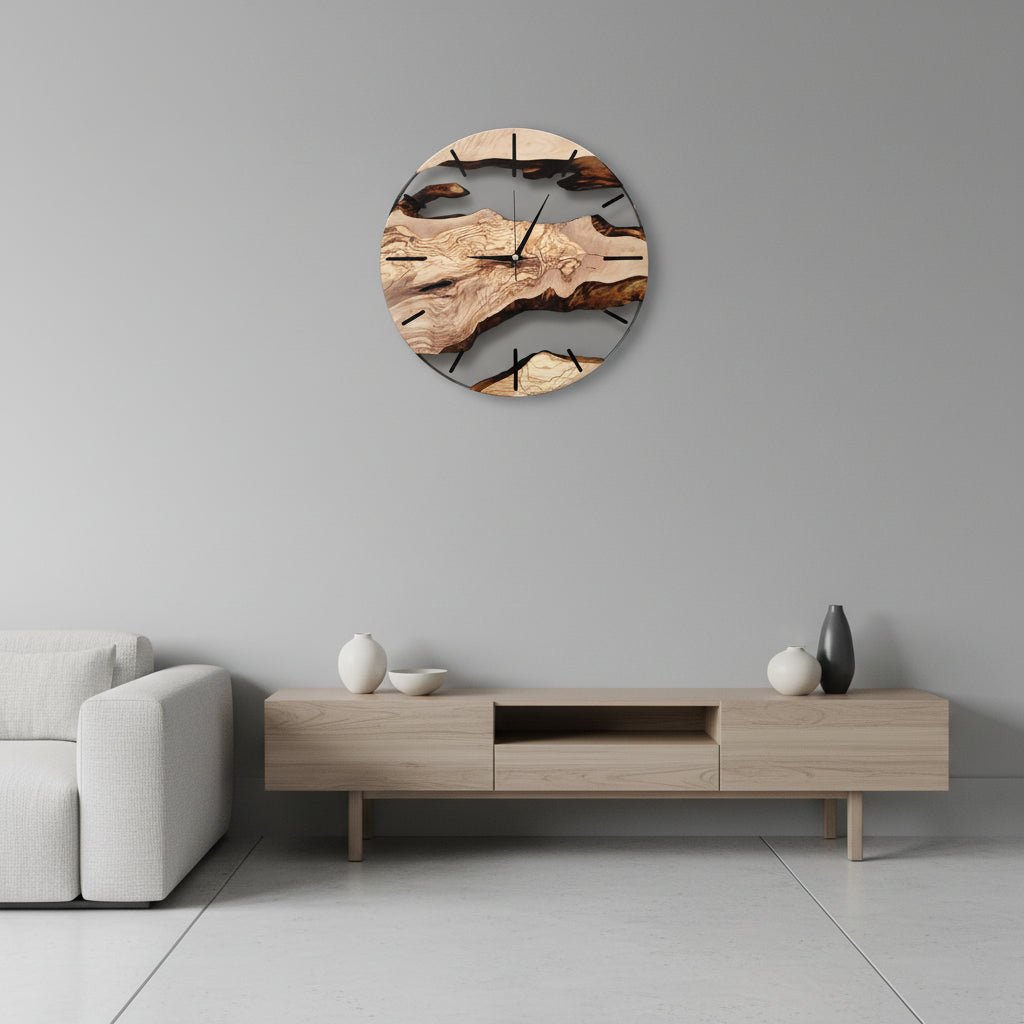 Horloge Murale Nordique en Bois pour Maison et Bureau 0