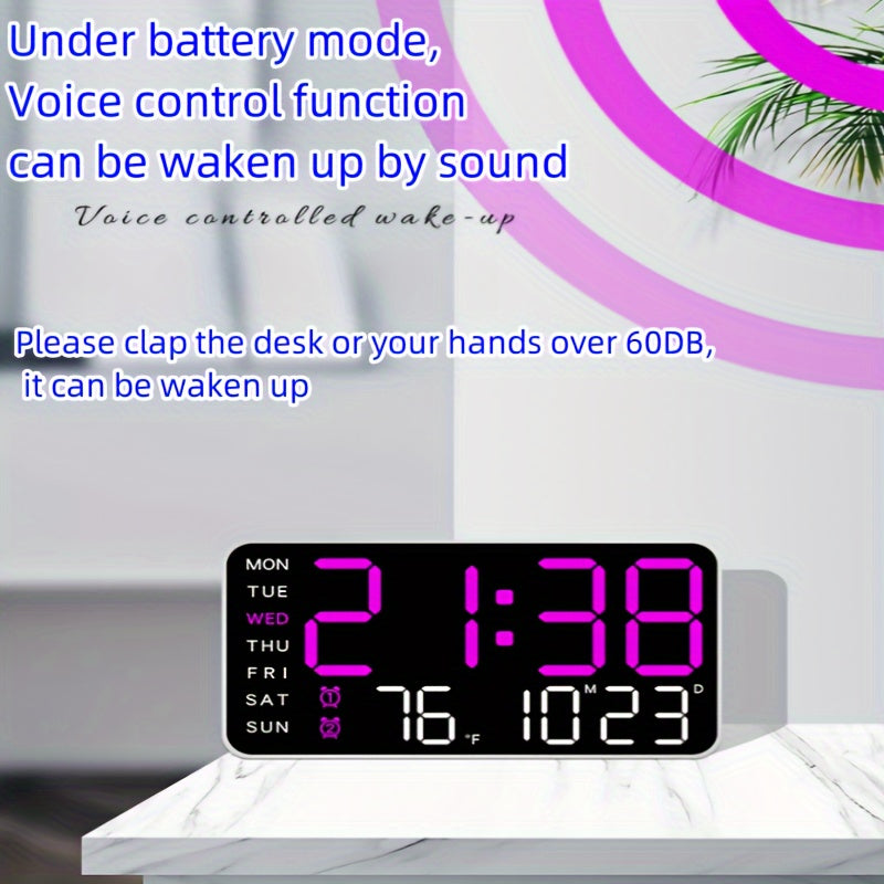 Horloge Murale Numérique Multifonctionnelle 8