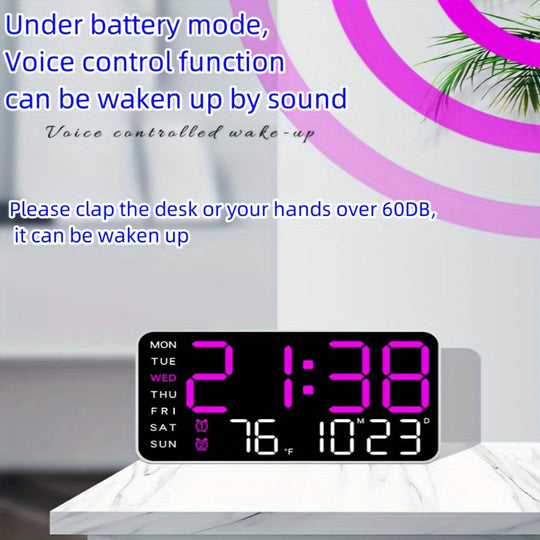 Horloge Murale Numérique Multifonctionnelle 8