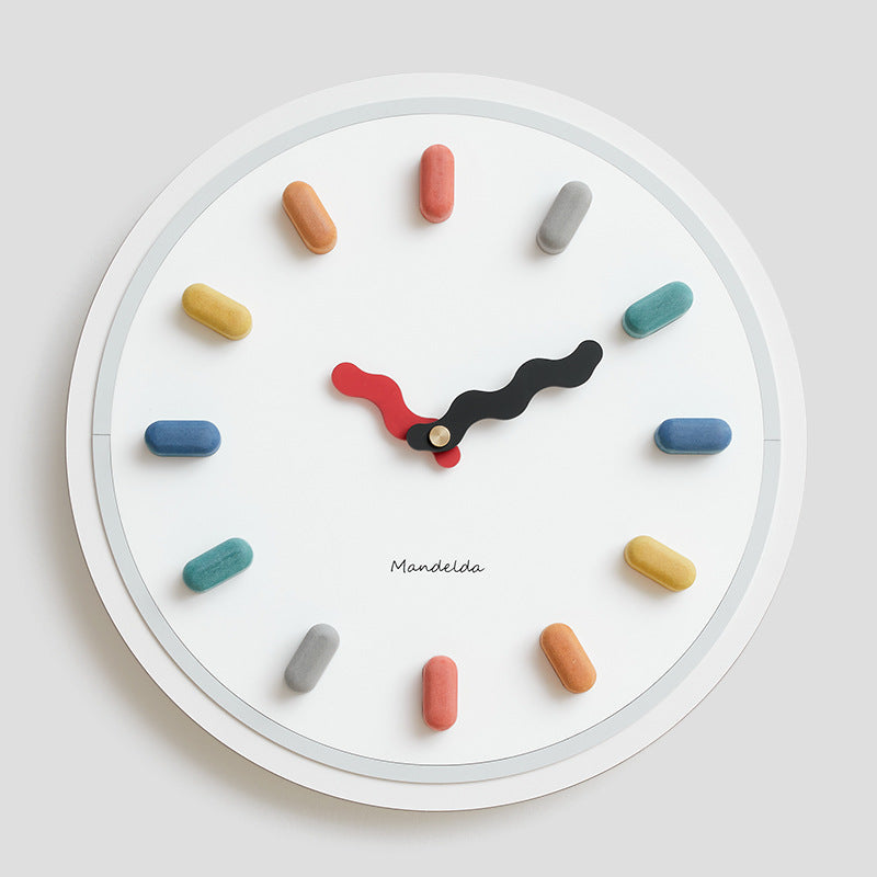 Horloge Murale Originale 3D Multicolore Design Nordique 1