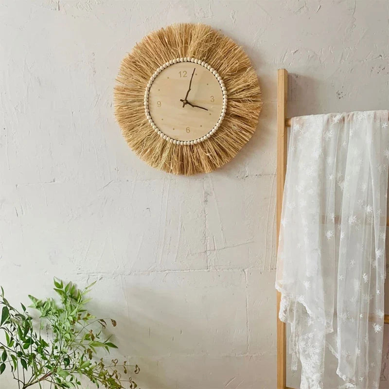 Horloge Murale Originale Boho Design Artisanale 45 cm 0