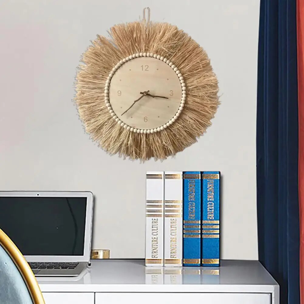 Horloge Murale Originale Boho Design Artisanale 45 cm 2