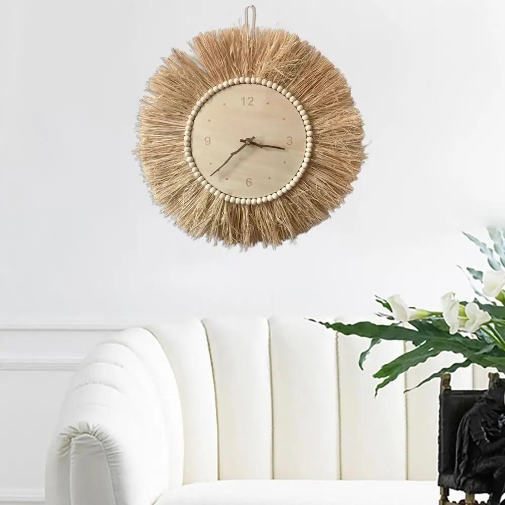 Horloge Murale Originale Boho Design Artisanale 45 cm 3