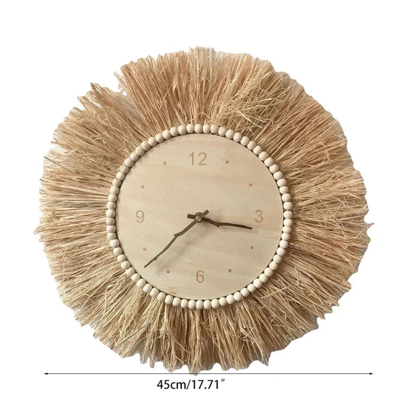 Horloge Murale Originale Boho Design Artisanale 45 cm 6