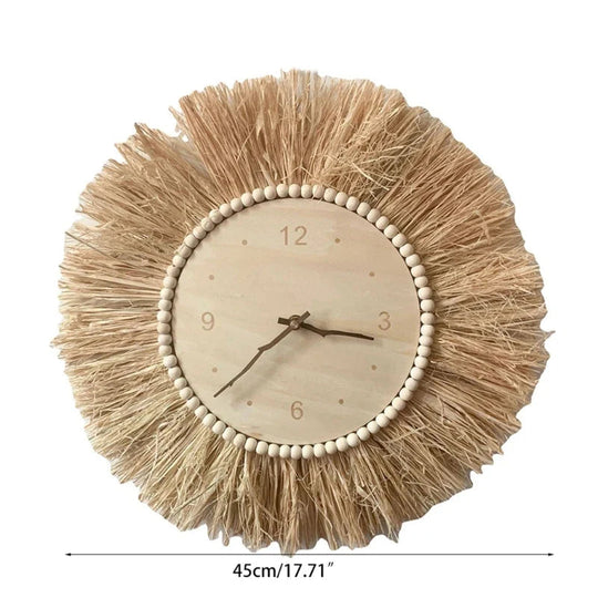 Horloge Murale Originale Boho Design Artisanale 45 cm 6