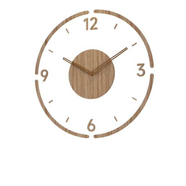 Horloge Murale Silencieuse en Bois 0