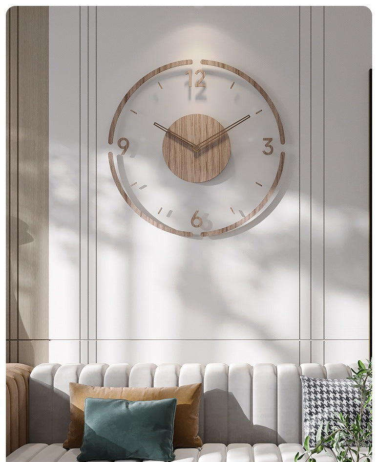 Horloge Murale Silencieuse en Bois 1