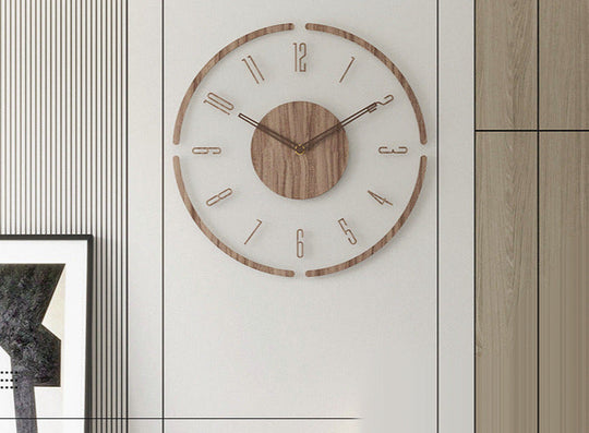 Horloge Murale Silencieuse en Bois 2