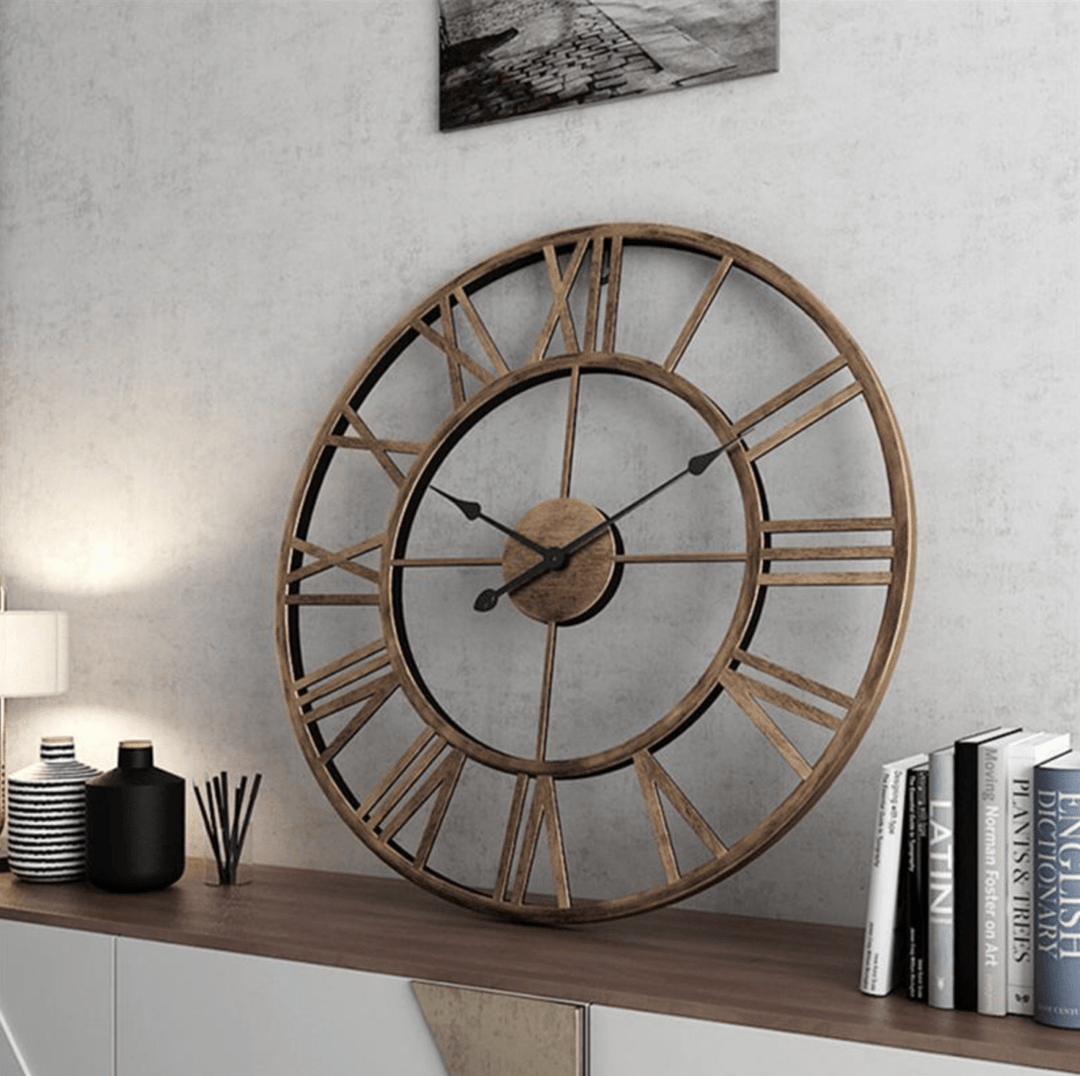 Horloge Murale Squelette Design Originale Avec Mouvement Silencieux 1