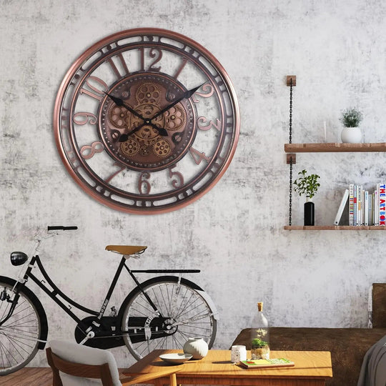 Horloge Murale Vintage Cuivre Design Antique 5