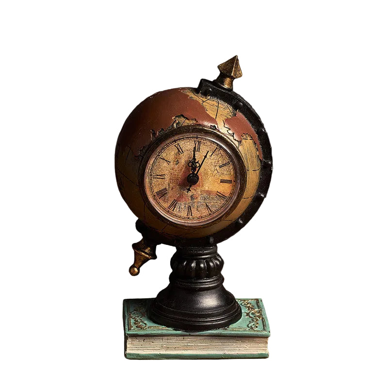 Horloge Murale Vintage Globe Rétro Décorative Pour Intérieur 0