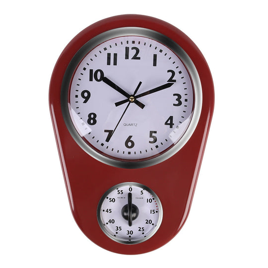 Horloge Murale Vintage avec Chronomètre Intégré pour Femme et Homme 3