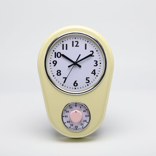 Horloge Murale Vintage avec Chronomètre Intégré pour Femme et Homme 6