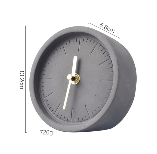 Horloge de Bureau Nordique en Ciment 4