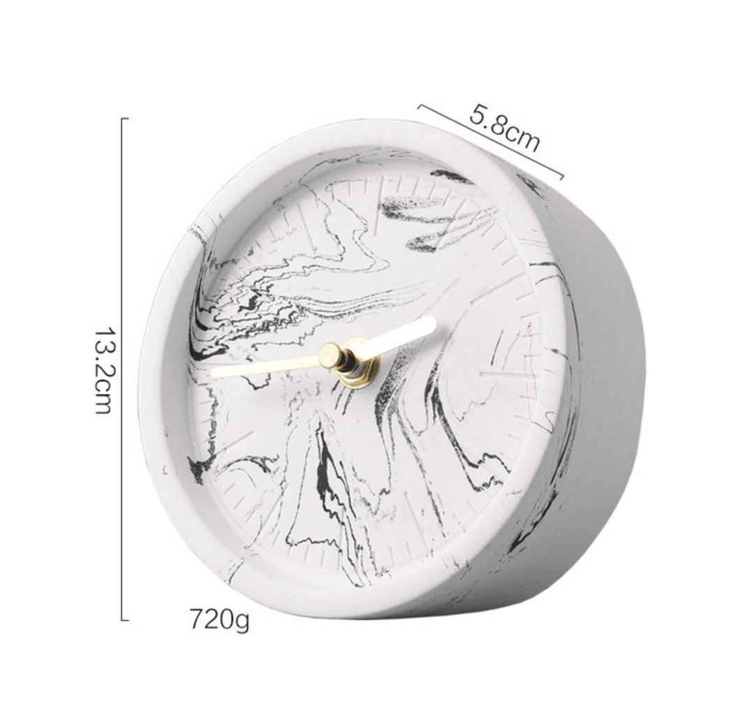 Horloge de Bureau Nordique en Ciment 6