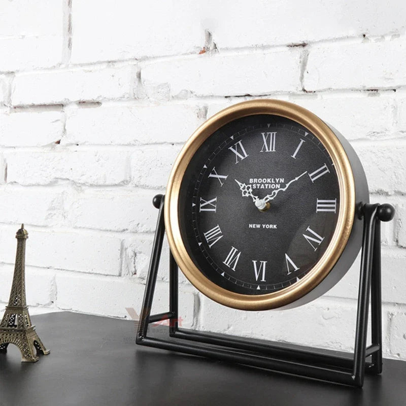 Horloge de Bureau Rétro en Métal Décorative 3