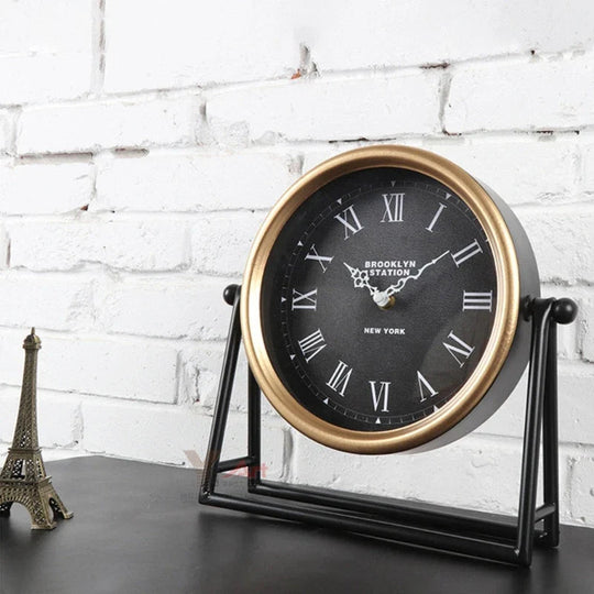 Horloge de Bureau Rétro en Métal Décorative 3