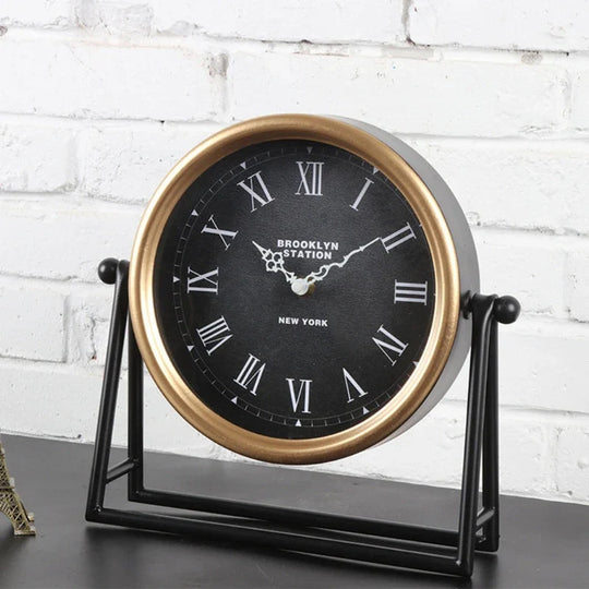 Horloge de Bureau Rétro en Métal Décorative 4