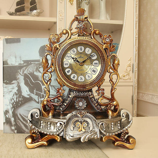 Horloge de Bureau Victorienne Antique 3