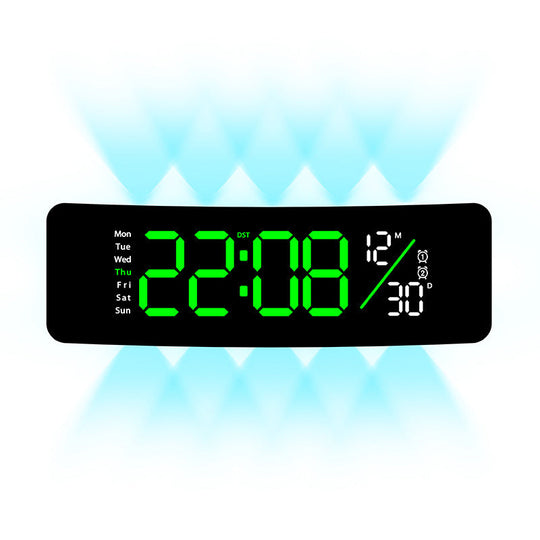Horloge numérique multifonction avec affichage jour et température 10