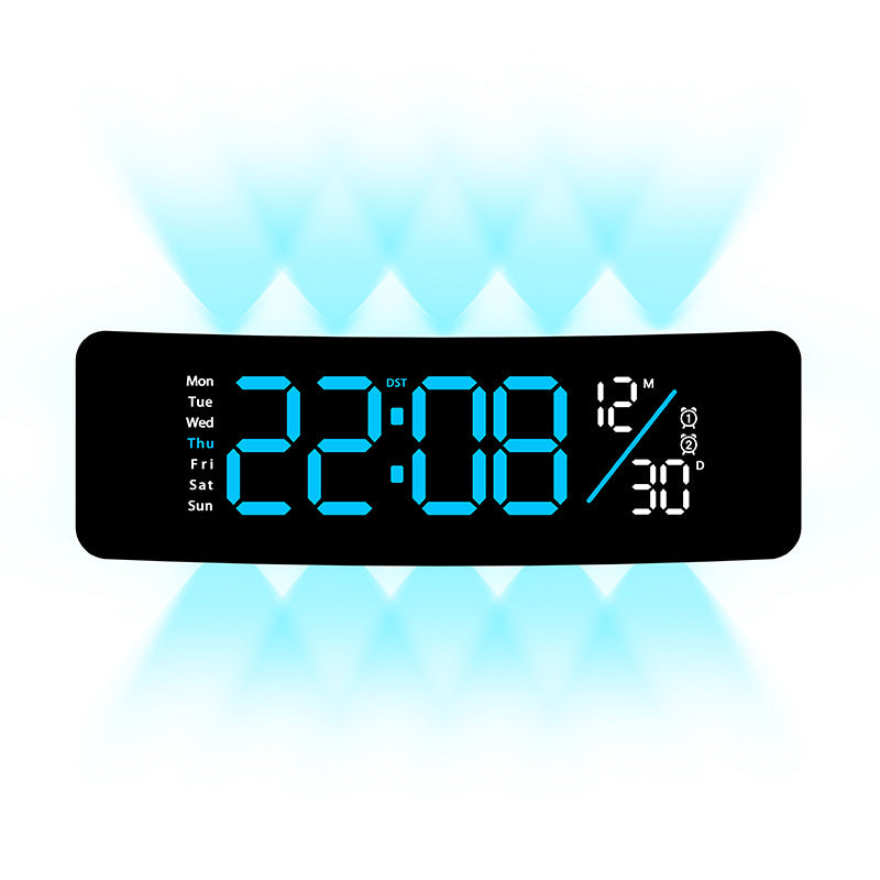 Horloge numérique multifonction avec affichage jour et température 11