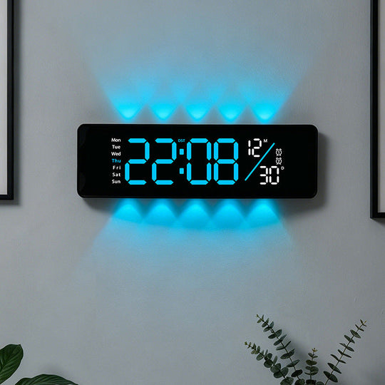 Horloge numérique multifonction avec affichage jour et température 3