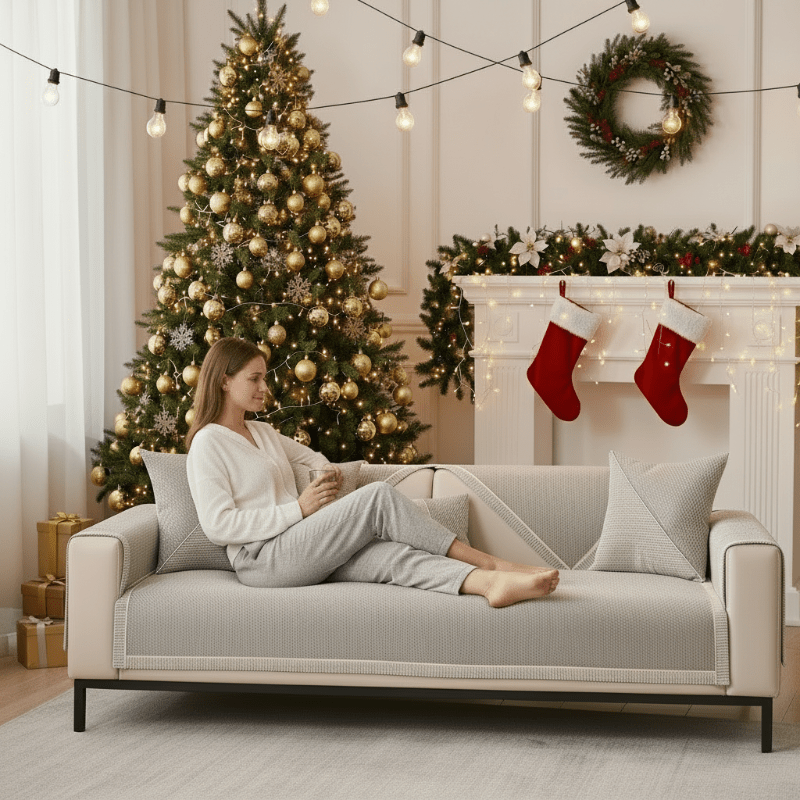 Housse de Canapé Antidérapante Élégante pour Toutes Saisons 2