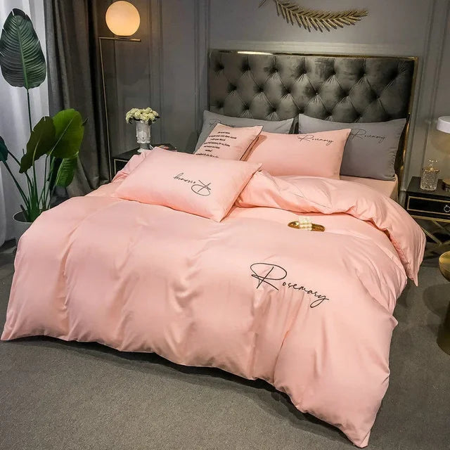 Housse de Couette 220x240 Brodée Luxe pour Chambre 13