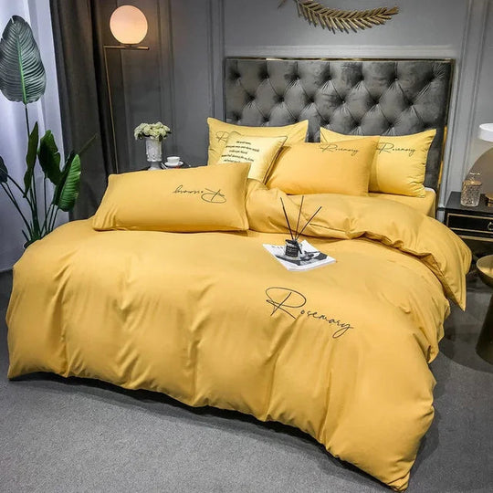 Housse de Couette 220x240 Brodée Luxe pour Chambre 16