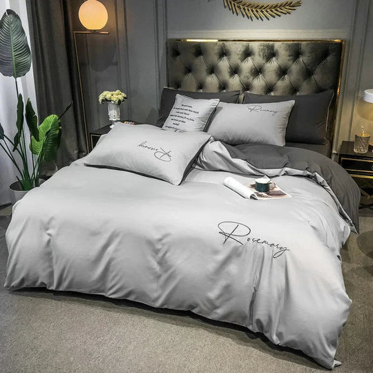 Housse de Couette 220x240 Brodée Luxe pour Chambre 4