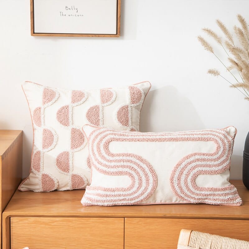 Housse de Coussin Abstraite en Boucle 1