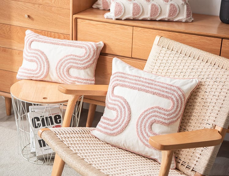 Housse de Coussin Abstraite en Boucle 6