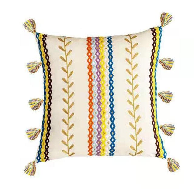 Housse de Coussin Texturée à Franges 0