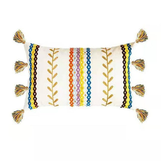 Housse de Coussin Texturée à Franges 9
