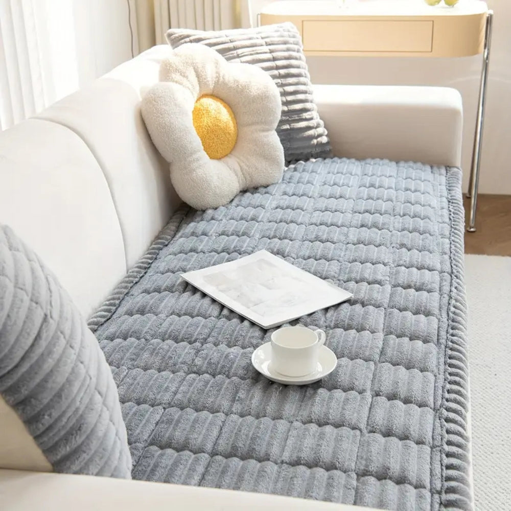 Housse de canapé à bords plissés pour un style chaleureux 9